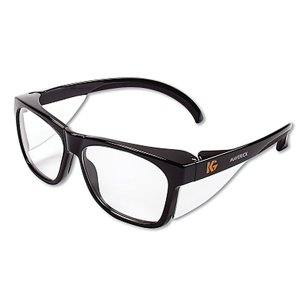 Kimberly Clark - 49309 - Kleenguard Maverick Safety Glasses, Clear Anti-Fog/Scratch Lens, Black Frame