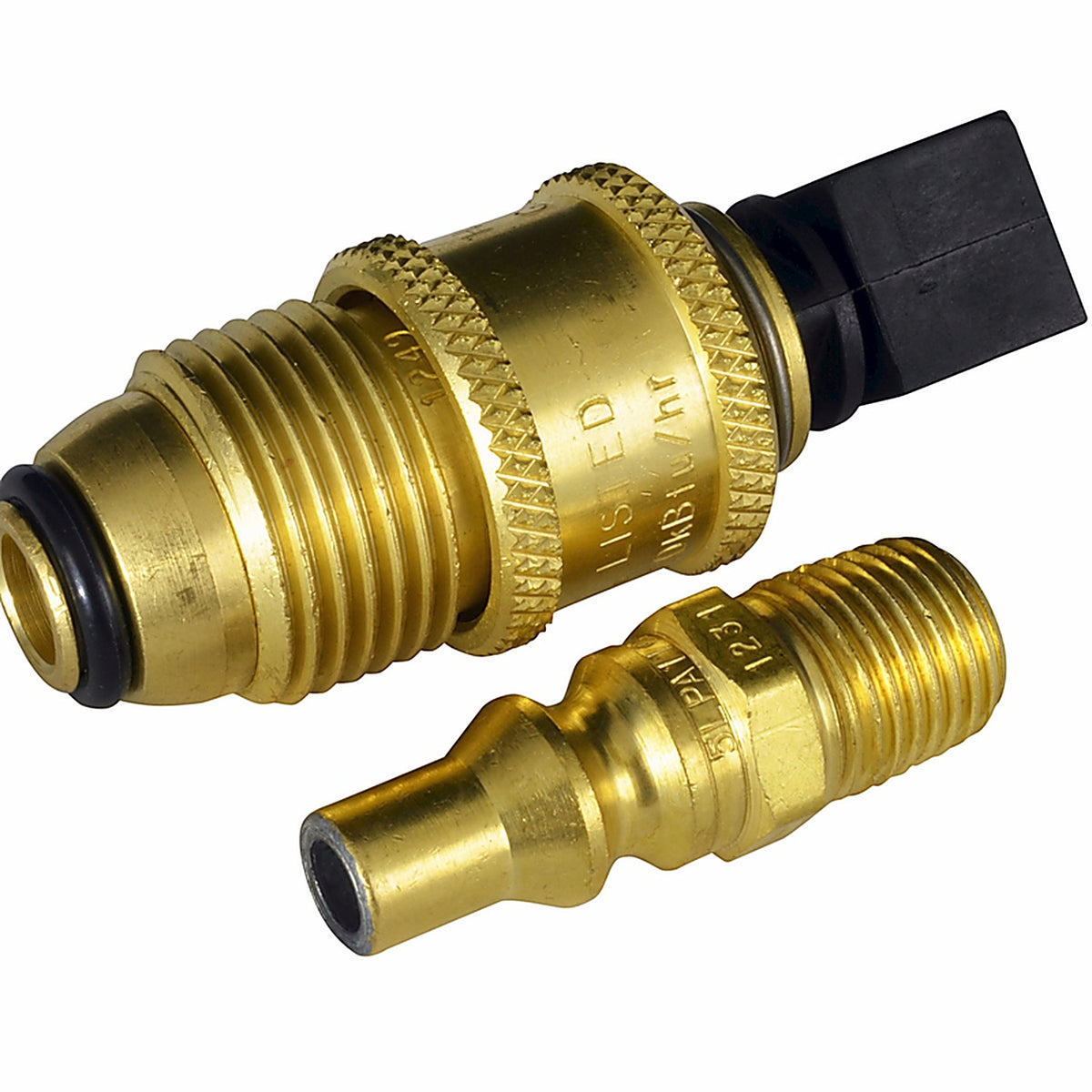 Mr. Heater F276330 1/4 in. Dia. Brass Excess Flow Soft Nose P.O.L x Male Pipe Thread Propane Coupling Adapter Kit