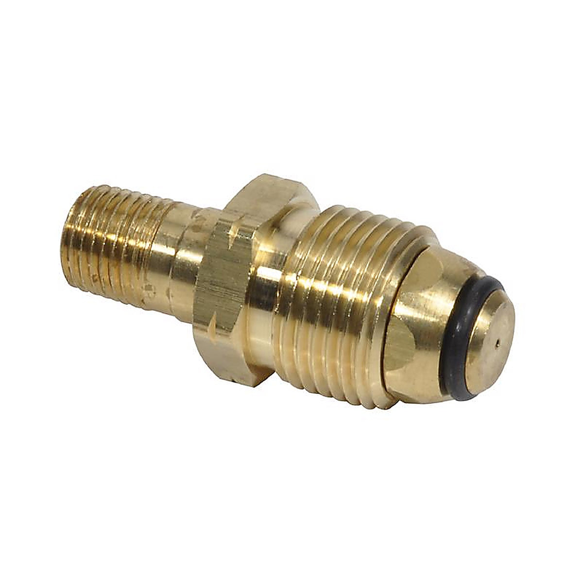 Mr. Heater F276139 1/4 in. Dia. x 1 in. Dia. Brass Restricted Flow Soft Nose P.O.L. Standard POL Fitting