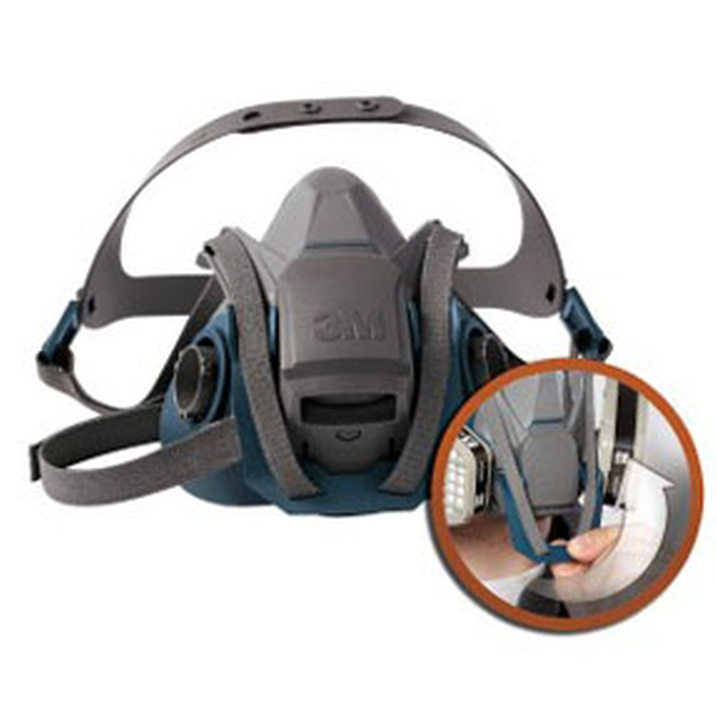 3M 49490 Rugged Comfort Quick Latch Half Facepiece Reusable Respirator 6502QL, Medium 70071621844