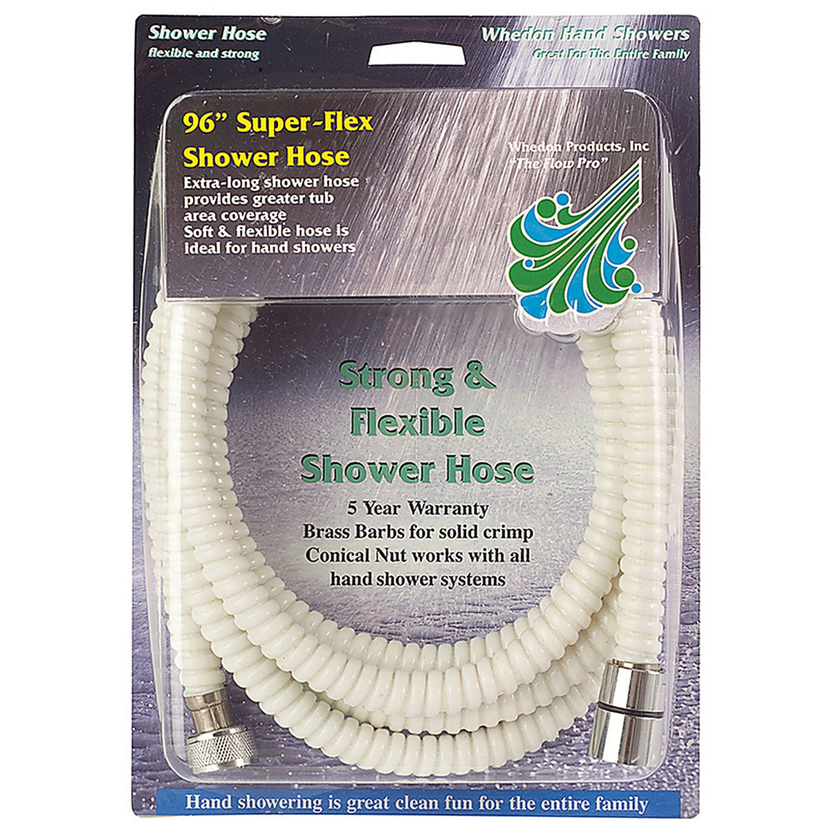Whedon - AF106C - Superflex White PVC 96 In. Shower Hose