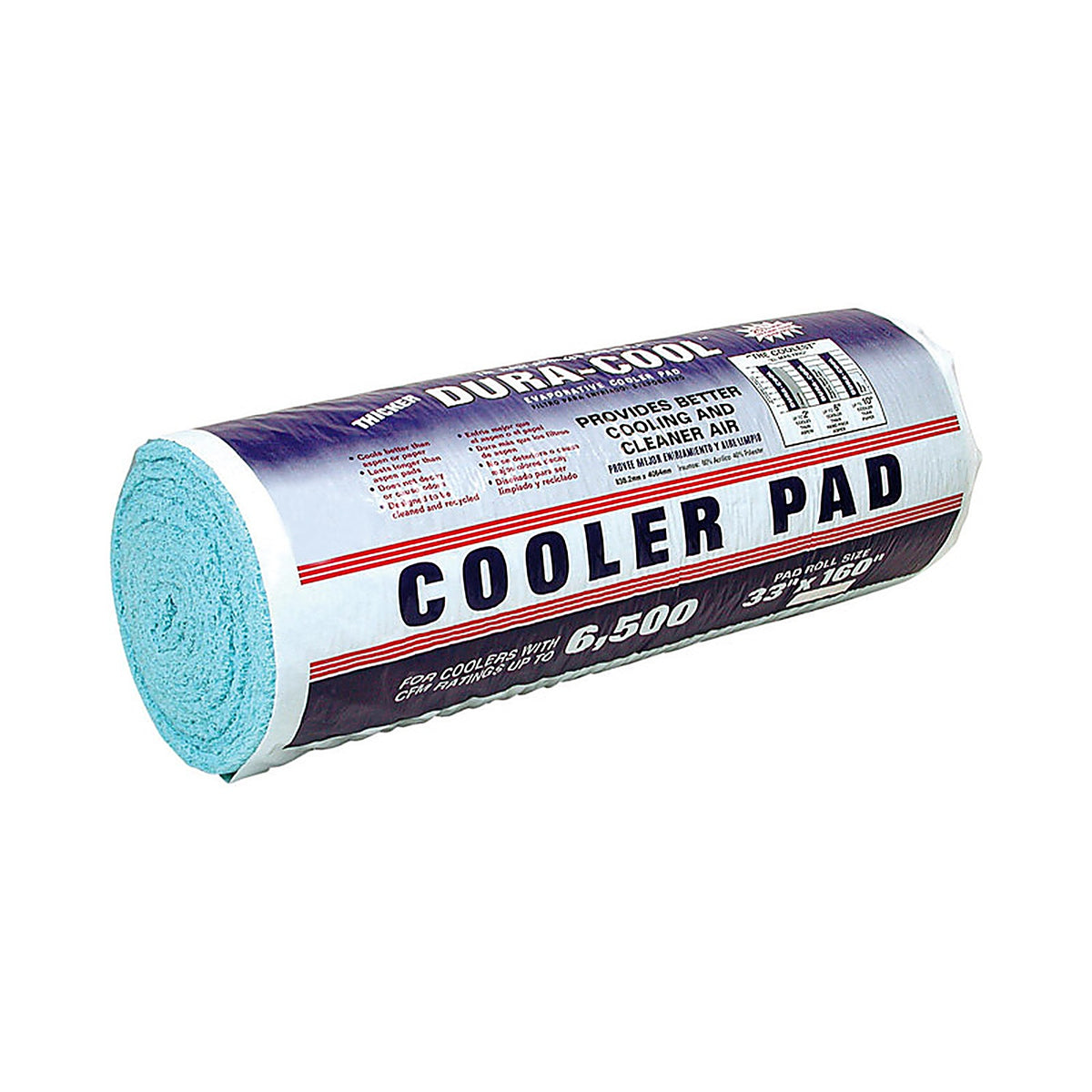 Aqua 3079 Dial Duracool 33 in. H x 160 in. W Foamed Polyester Blue Dura-Cool Roll