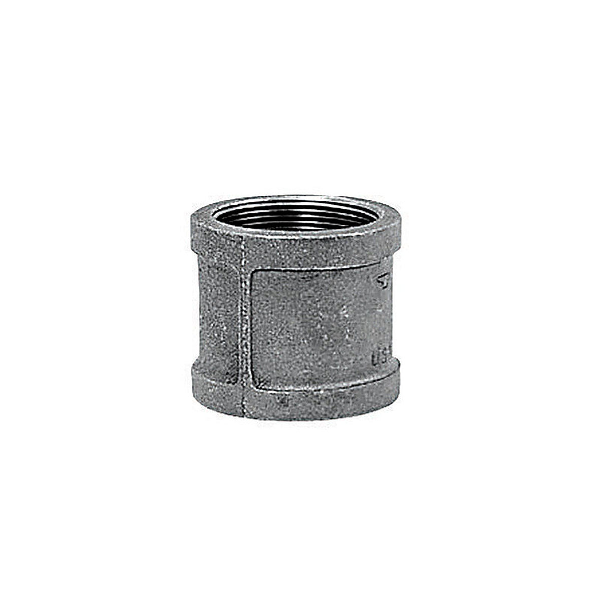 Anvil 8700133658 1 in. FPT x 1 in. Dia. FPT Galvanized Malleable Iron Coupling