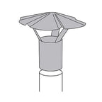 Imperial GV0587 Galvanized Steel Chimney Rain Cap