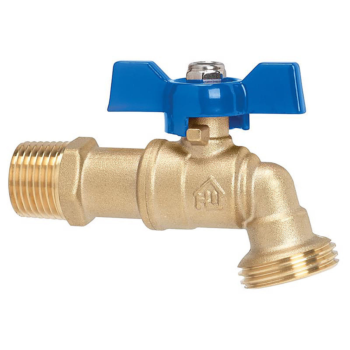 Homewerks VHBQTRC4 3/4 in. MIP X 3/4 in. MHT Brass Ball Valve Hose Bibb