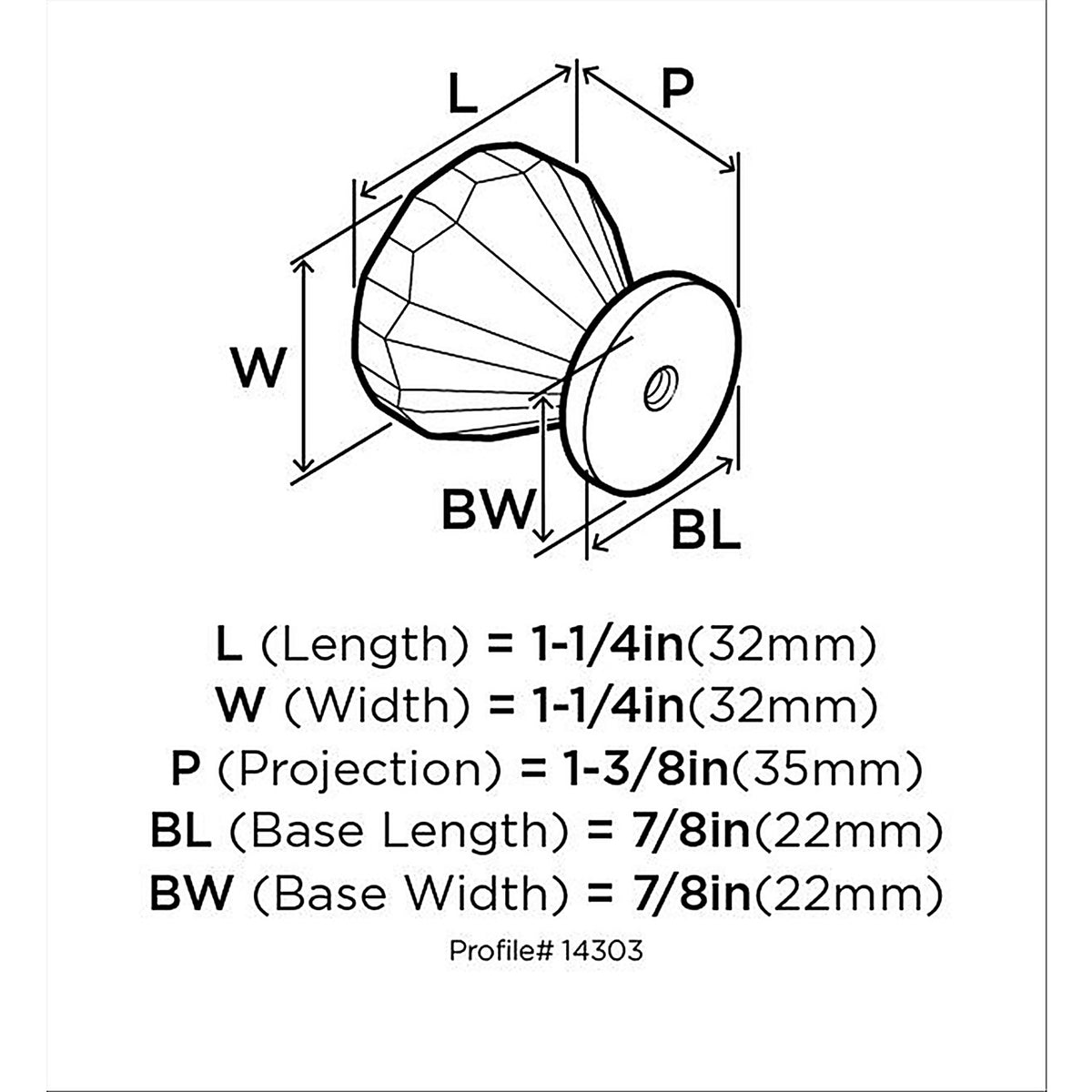 Amerock - 5PK14303ORB - Traditional Classics Round Cabinet Knob 1-1/4 In. D 1-3/8 In. Oil Rubbed Bronze 5 Pack
