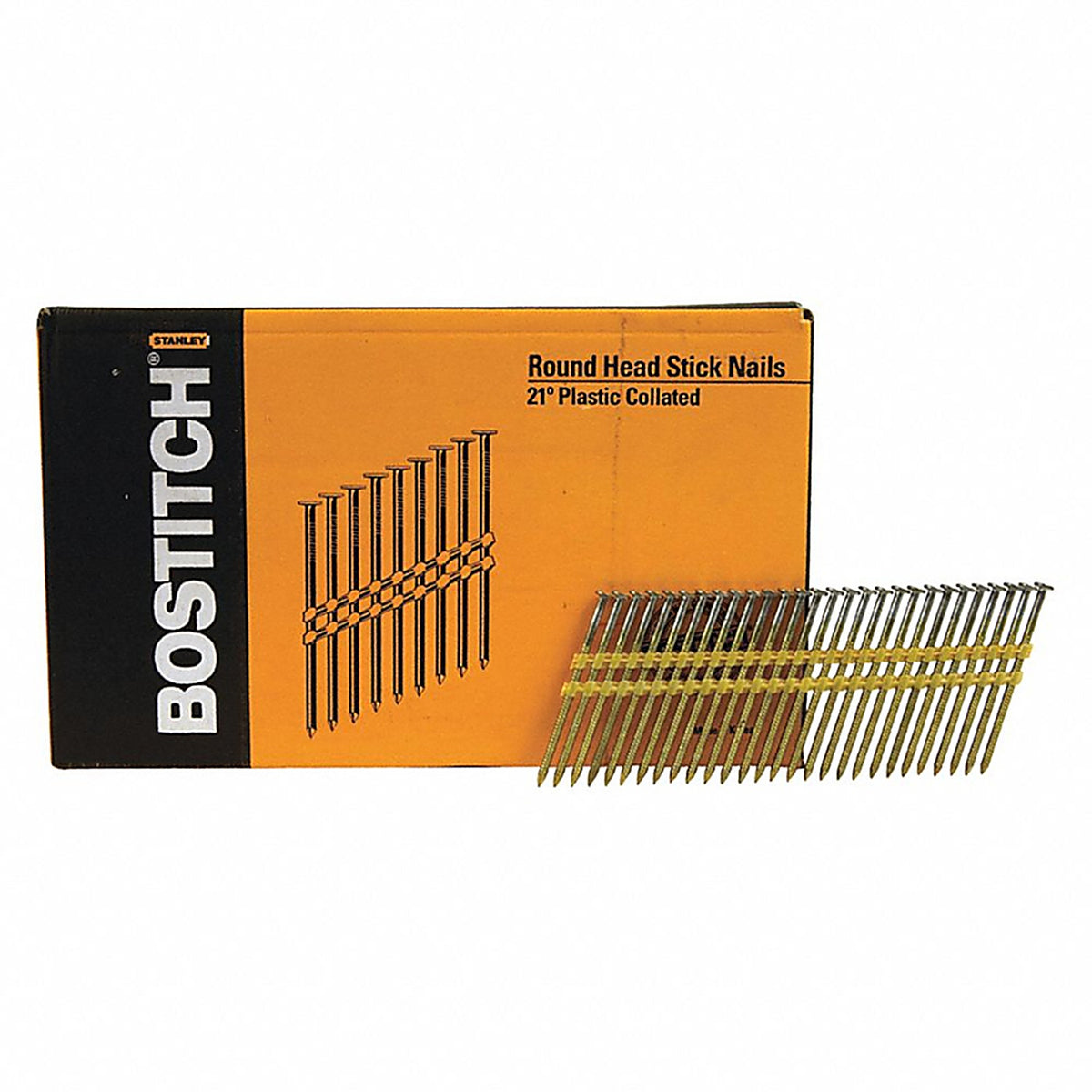 Bostitch - RH-S10DR131HDG - 3 In. L X 10 Ga. Straight Strip Hot-Dip Galvanized Framing Nails 21 Deg 4,000 Pack