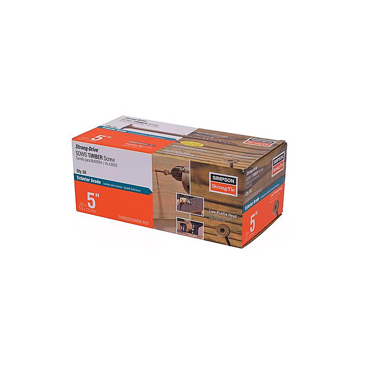 Simpson Strong-Tie - SDWS22500DB-R50 - Strong-Drive No. 5 Sizes X 5 In. L Star Low Profile Head Bold Structural Screws
