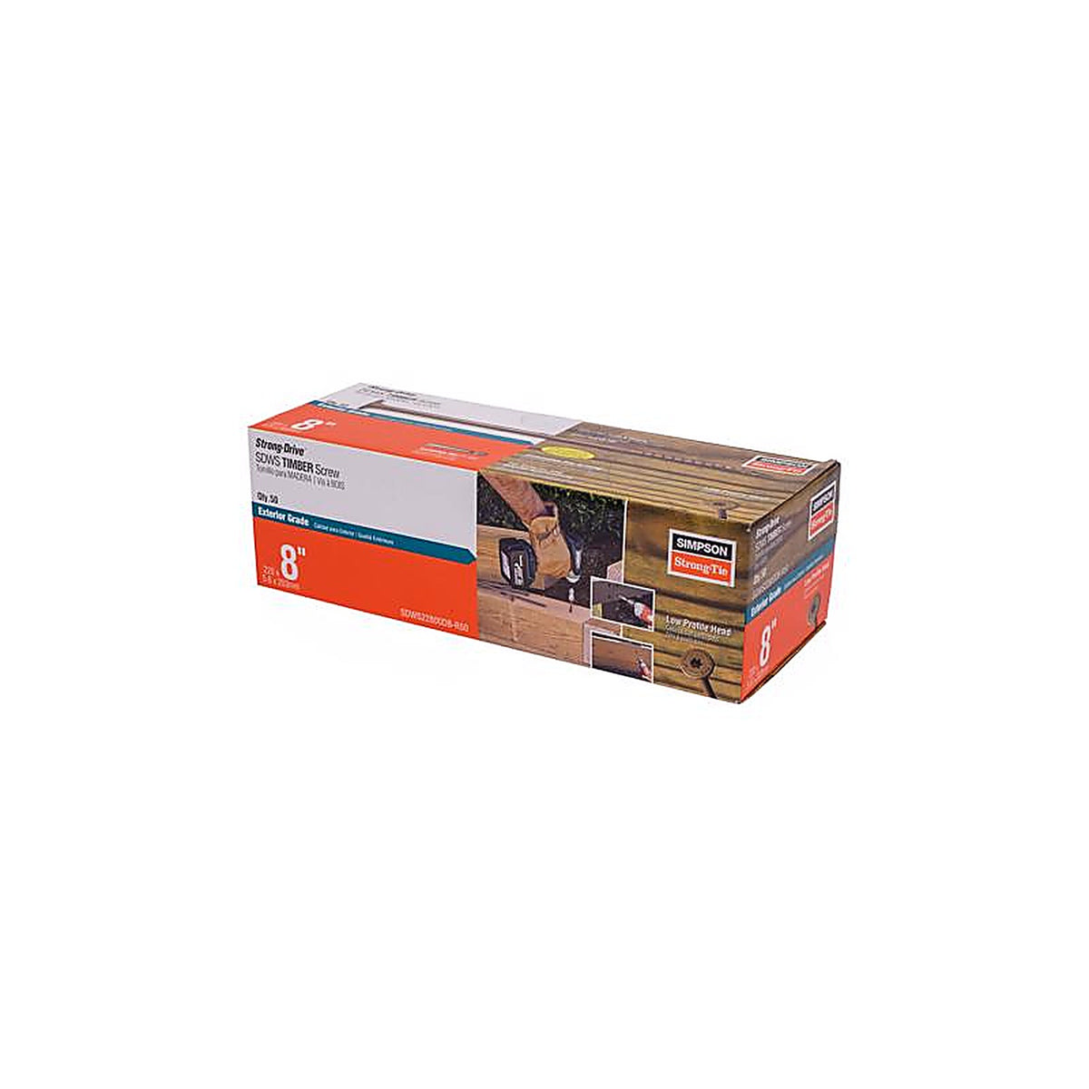 Simpson Strong-Tie - SDWS22800DB-R50 - Strong-Drive No. 5 Sizes X 8 In. L Star Low Profile Head Bold Timber Screws