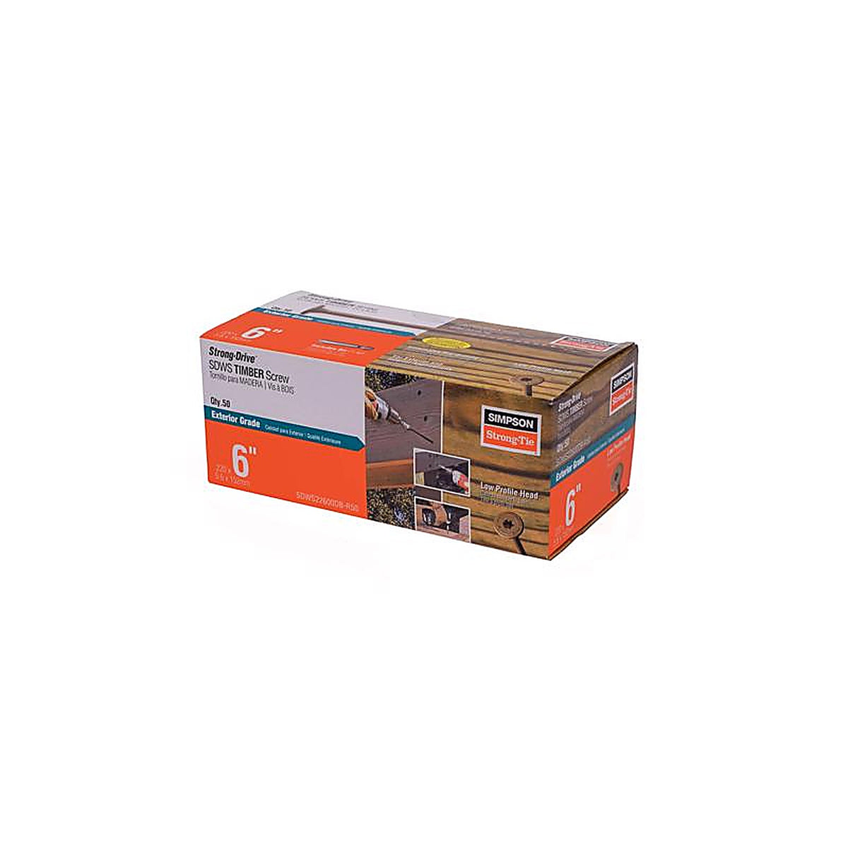 Simpson Strong-Tie - SDWS22600DB-R50 - Strong-Drive No. 5 Sizes X 6 In. L Star Low Profile Head Bold Timber Screws