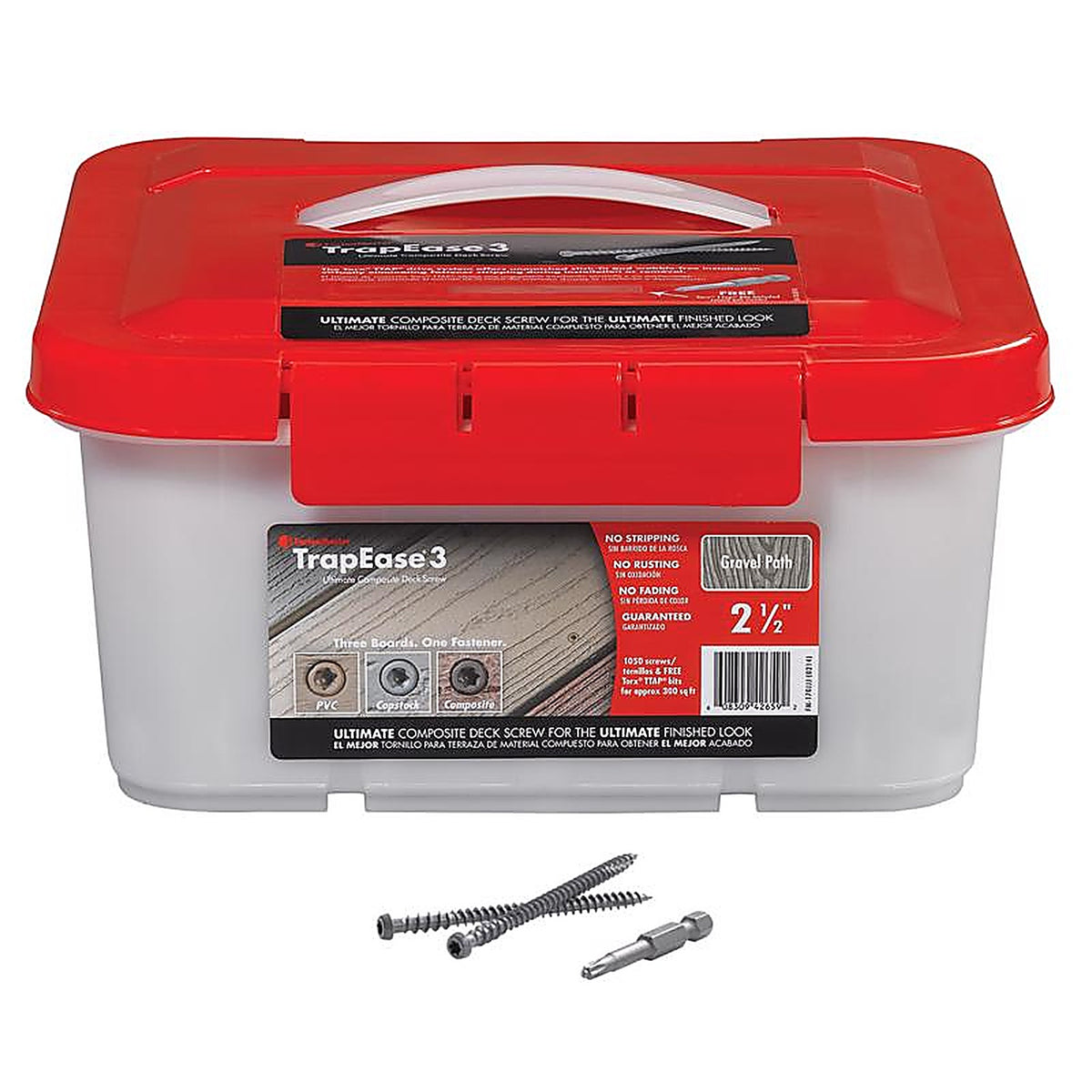 Fastenmaster - FMTR3-212-1050T - Trapease No. 20 X 2-1/2 In. L Gravel Path Torx Ttap Star Head Composite Deck Screws 105