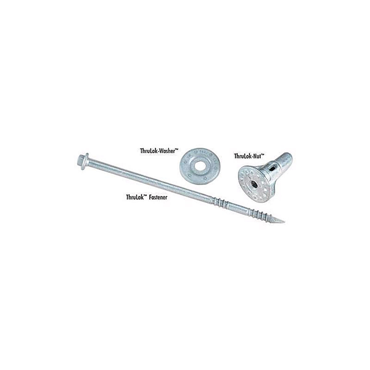 Fastenmaster - FMTHR007-24 - Thrulok No. 14 Each X 7 In. L HEX Galvanized Coarse Wood Screws 1 Pack