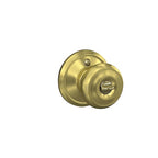 Schlage - F51VGEO608 - Georgian Satin Brass Entry Knobs 1-3/4 In.