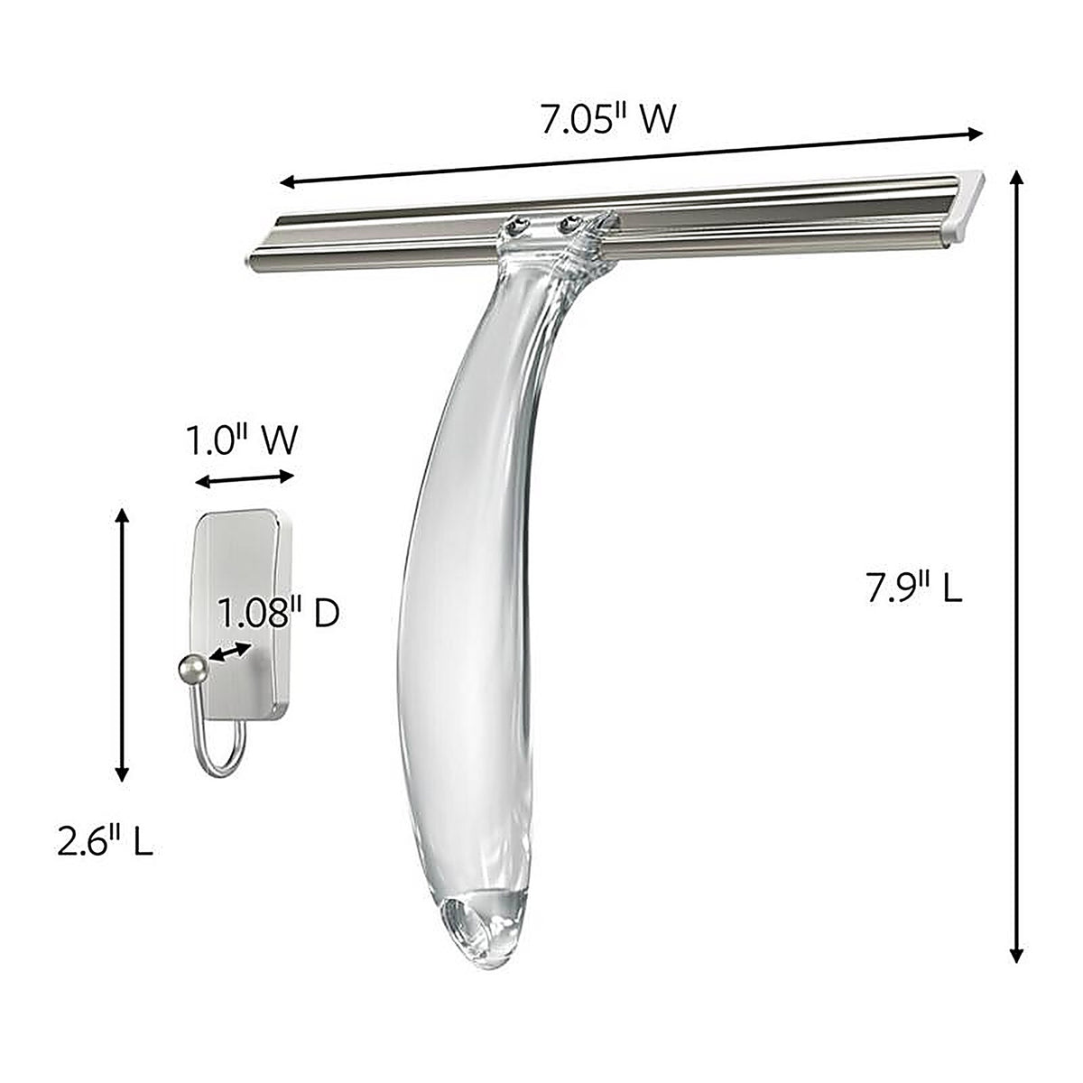 3M BATH32-SS-ES Small Metal Hook 7.9 in. L 1/Pack