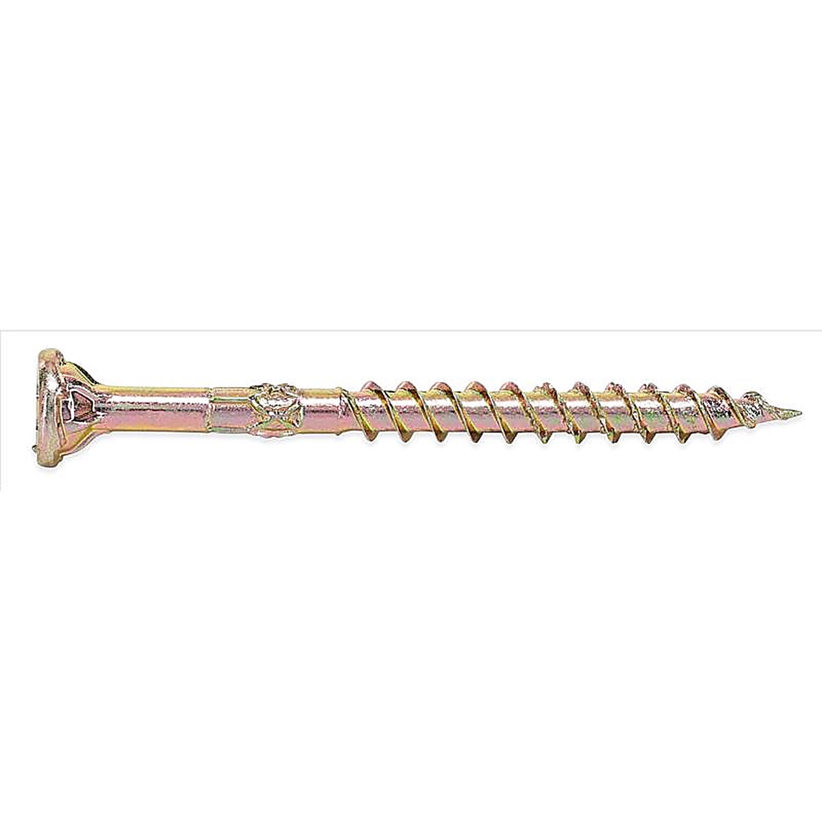 Hillman 48583 Power Pro No. 9 x 2-1/2 in. L Star Yellow Zinc Wood Screws 1 lb. 100/Pack