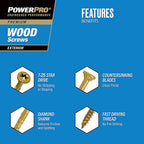 Hillman 48598 Power Pro No. 9 x 2-1/4 in. L Star Flat Head Ceramic Coated Premium Deck Screws 1 lb.