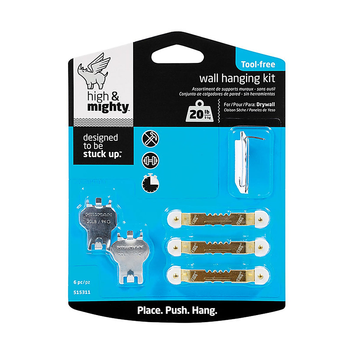 Hillman 515311 Picture Hanging Kit 20 lb. 6/Pack