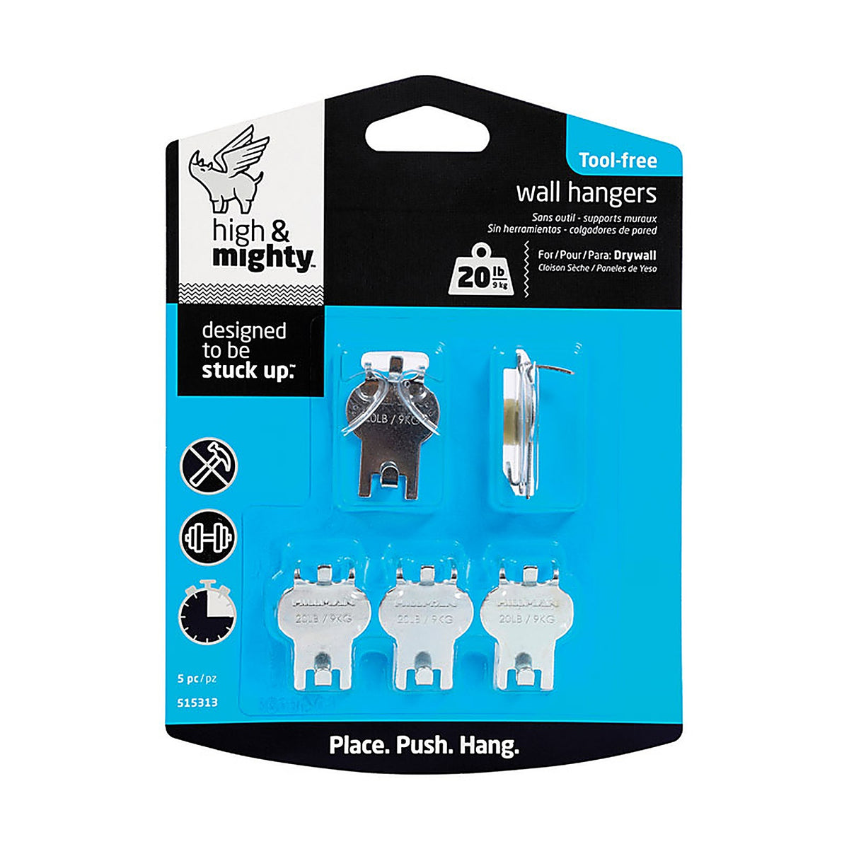 Hillman 515313 Zinc Picture Hanger 20 lb. 5/Pack