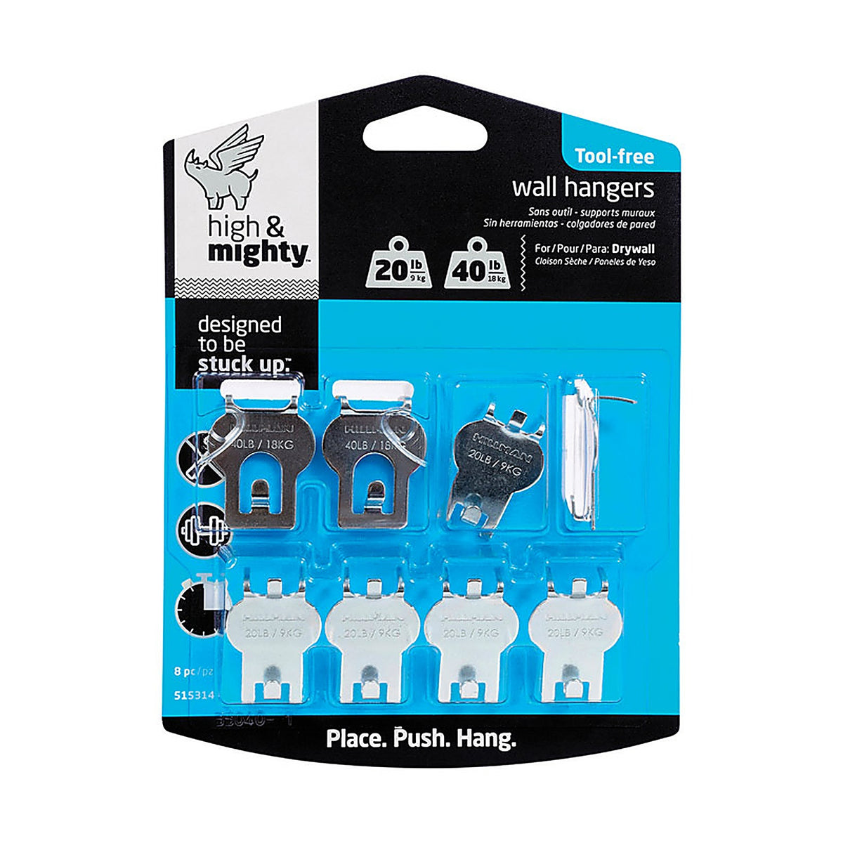 Hillman 515314 Picture Hanger 20 lb. 8/Pack
