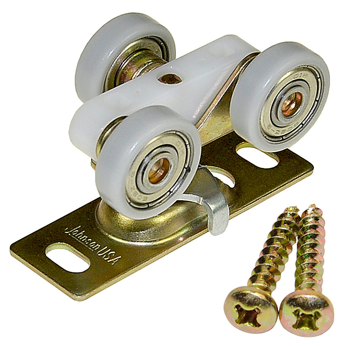 Johnson Hardware - 1125PPK1 - 7 In. L White Nylon/Rubber Door Hanger Kit