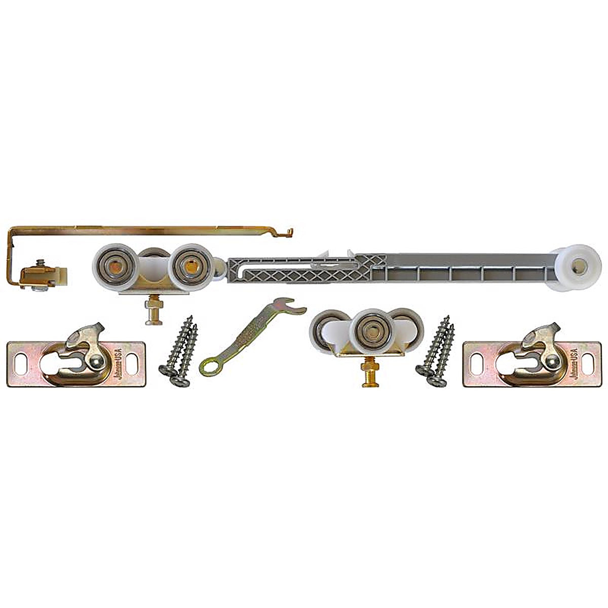Johnson Hardware - 1060SOFT - 12 In. L Mill Silver Aluminum Soft Close Kit 5 Piece