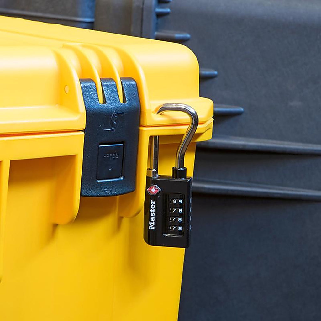 Master Lock - 4696D - 1-5/16 In. W Steel 4-Dial Combination Luggage Lock