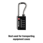 Master Lock - 4696D - 1-5/16 In. W Steel 4-Dial Combination Luggage Lock
