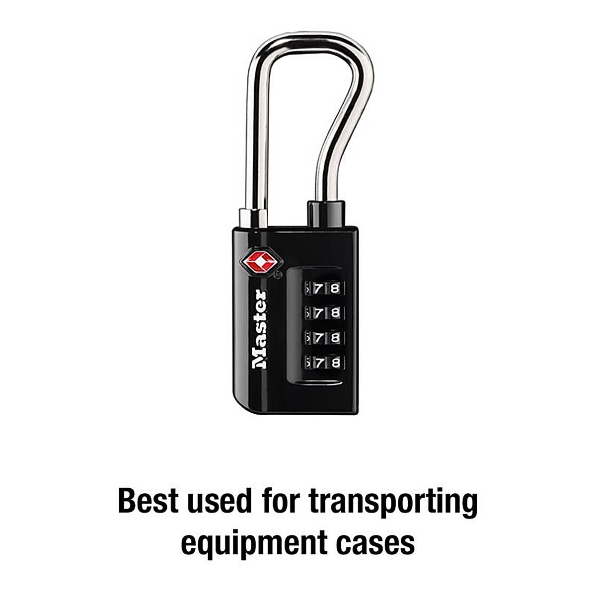 Master Lock - 4696D - 1-5/16 In. W Steel 4-Dial Combination Luggage Lock