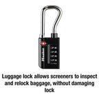 Master Lock - 4696D - 1-5/16 In. W Steel 4-Dial Combination Luggage Lock