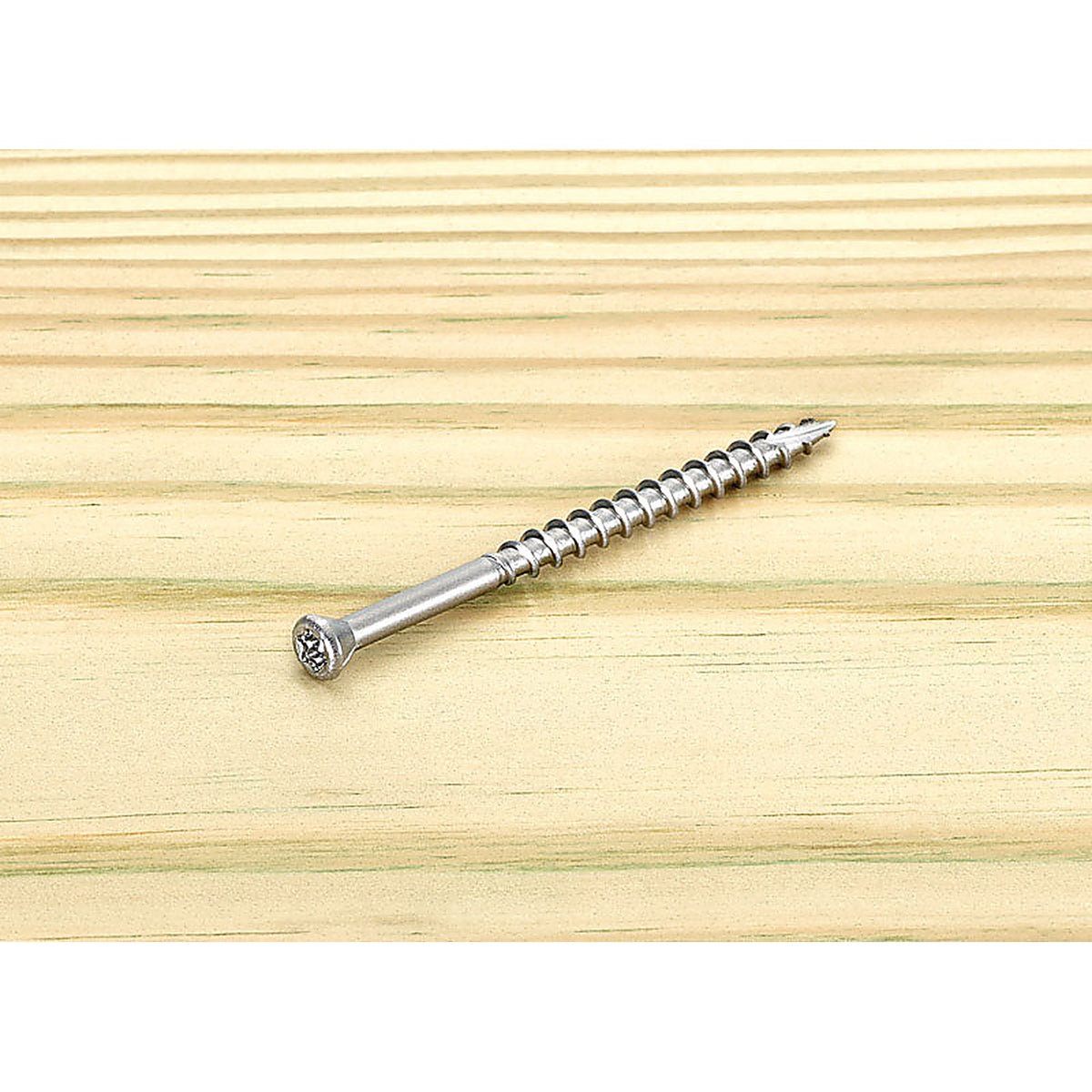 Starborn - STXL08250 - Deckfast No. 8 X 2-1/2 In. L Silver Star Trim Head Deck Screws 75 Pack