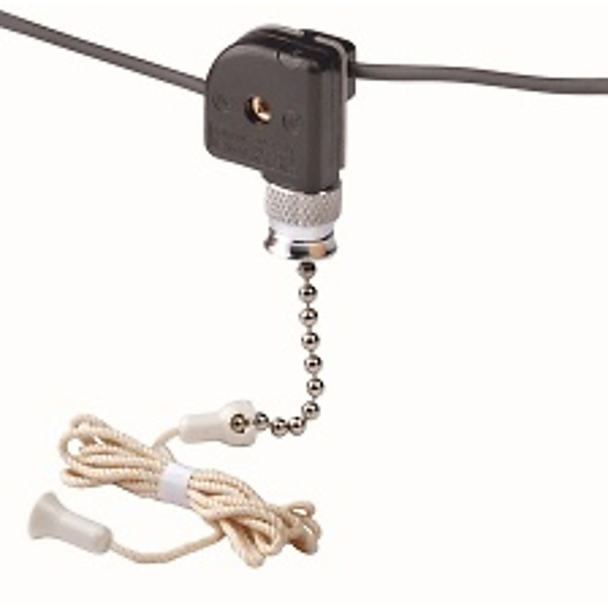 Leviton - 052-10097-008 - Nickel Pull Chain Switch