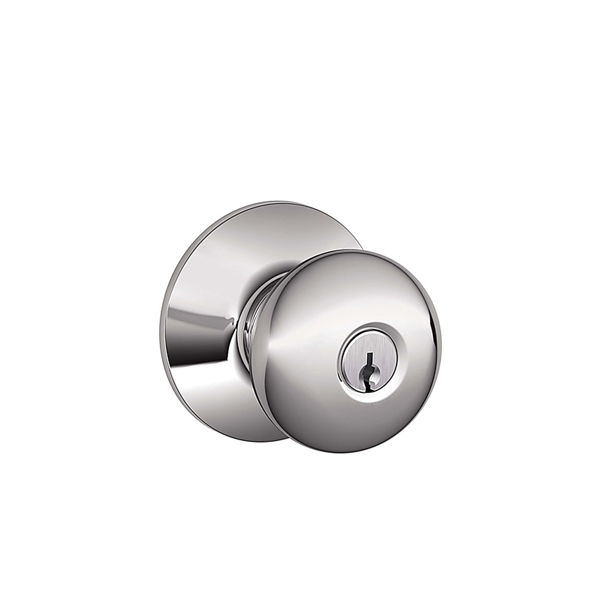 Schlage - F51APLY625 - Plymouth Polished Chrome Entry Knobs 1-3/4 In.