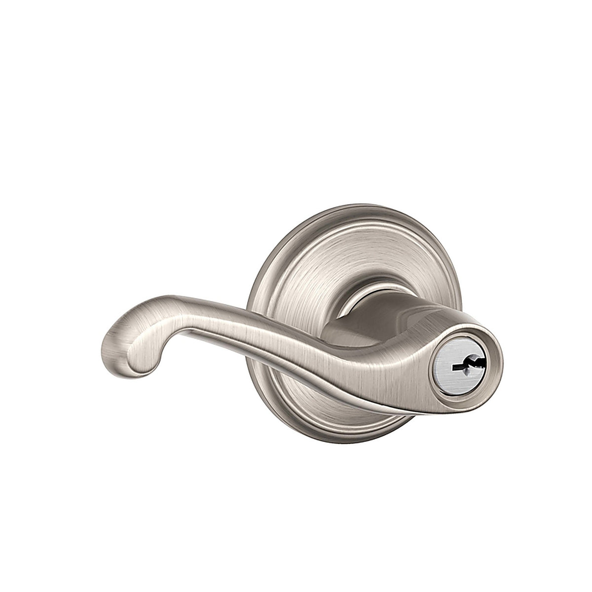 Schlage - F51FLA619NHKA4 - Flair Satin Nickel Entry Lever Ka4 1-3/4 In.