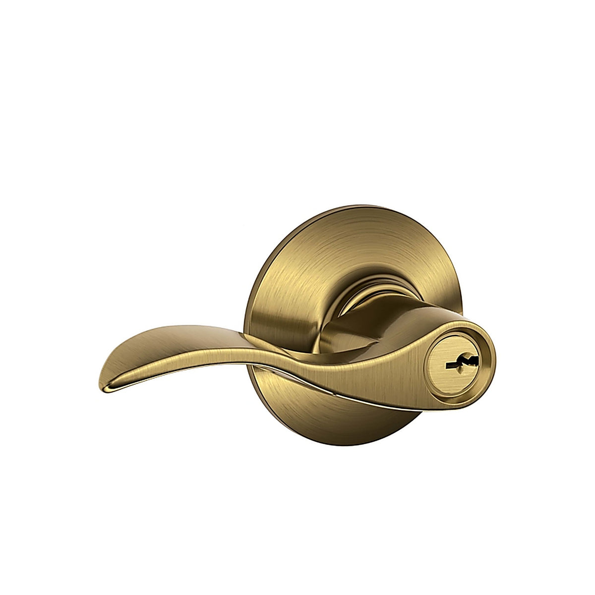 Schlage - F51ACC609KA4 - Accent Antique Brass Entry Lever Ka4 1-3/4 In.
