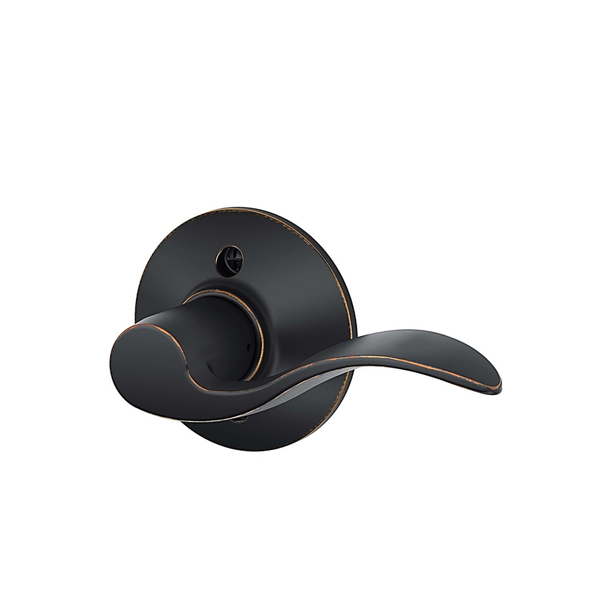 Schlage - F170ACCRH716 - Accent Traditional Aged Bronze Dummy Lever Right Handed