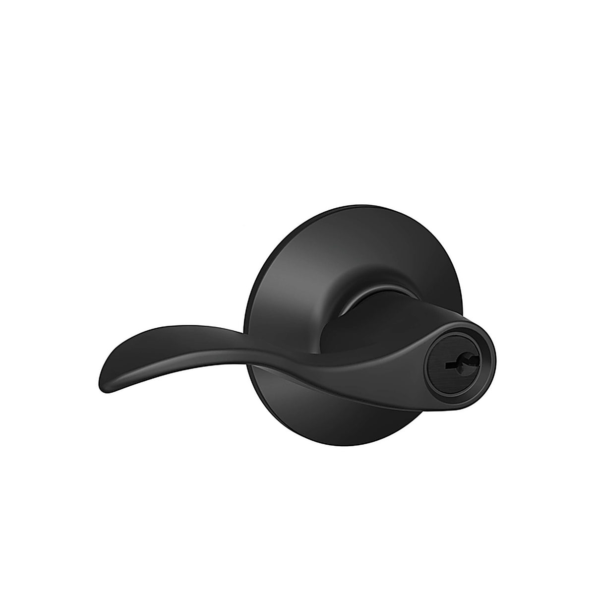 Schlage - F51ACC622K4 - Accent Matte Black Entry Lever Key: K4 1-3/4 In.