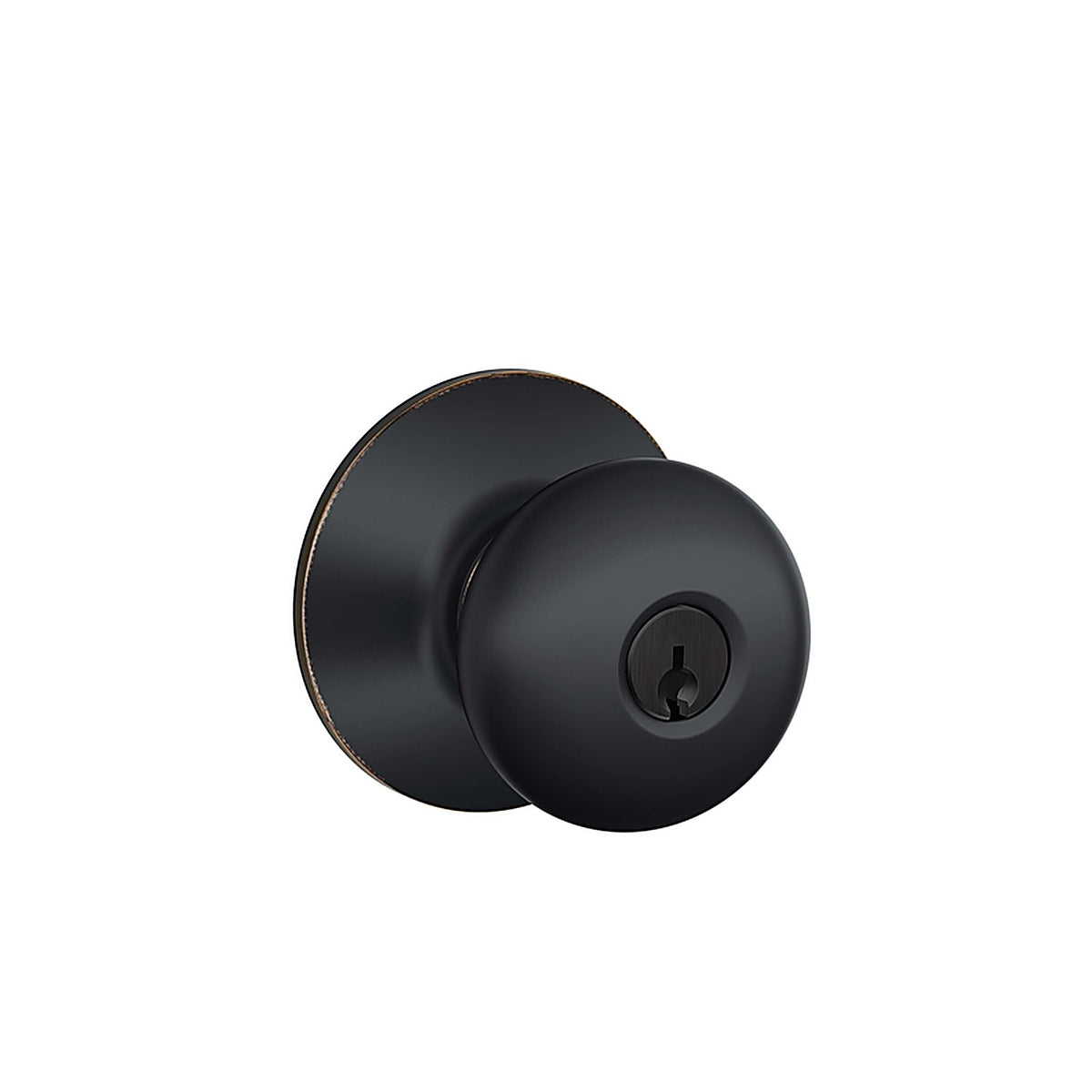 Schlage - F51PLY716K4D - Plymouth Aged Bronze Entry Knobs Kd4 1-3/4 In.