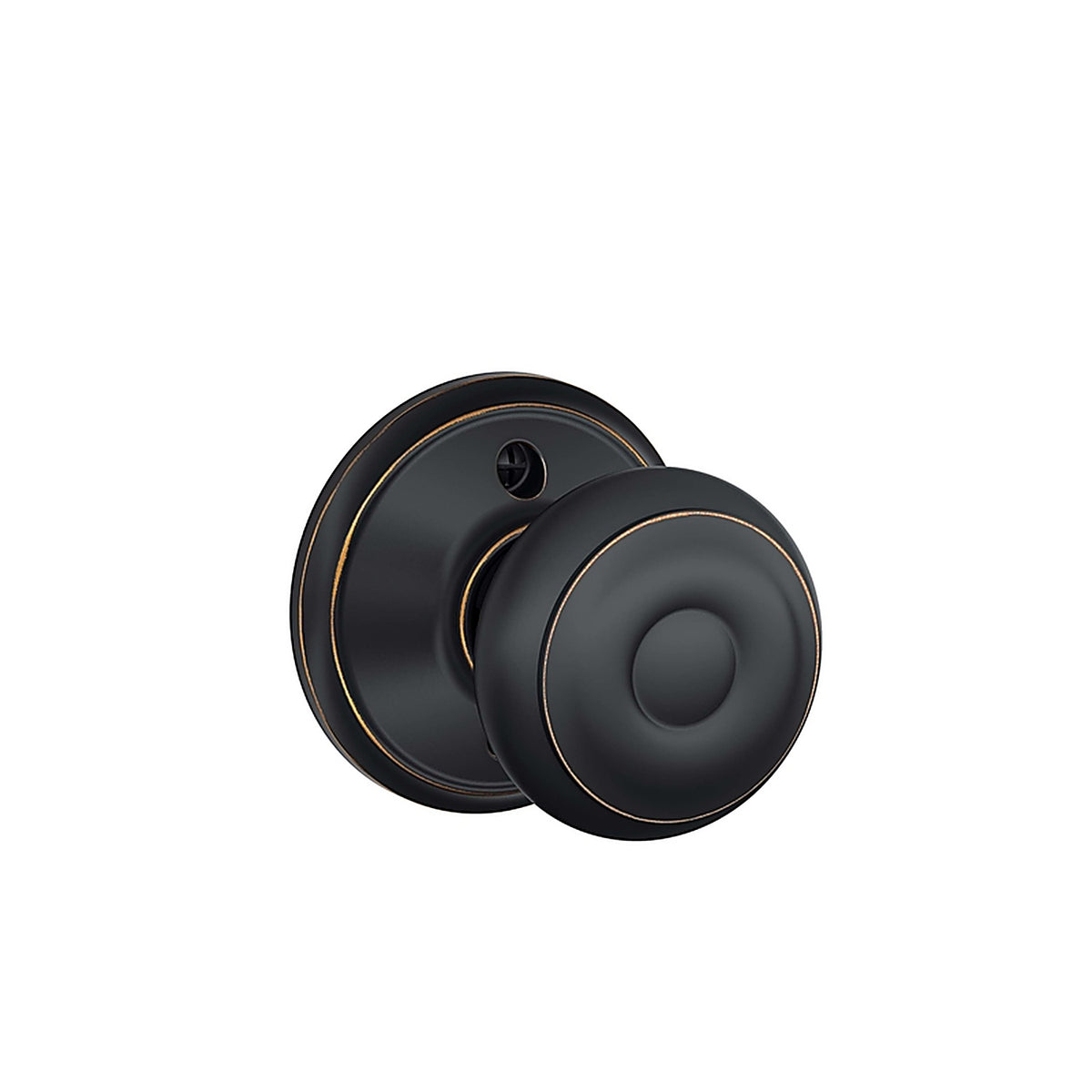 Schlage - F170GEO716 - Georgian Aged Bronze Dummy Knob Right or Left Handed