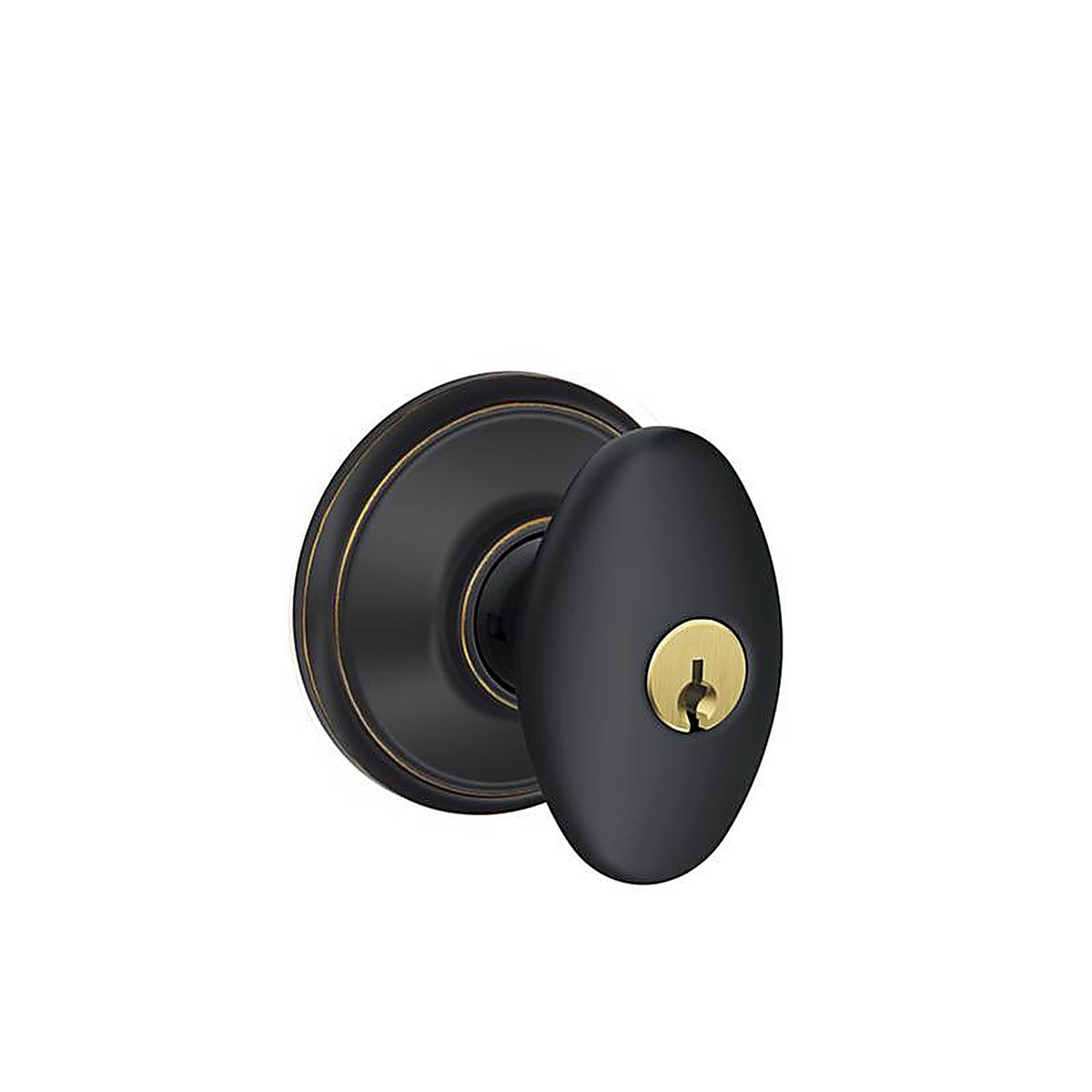 Schlage - F51VSIE716 - Sienna Aged Bronze Entry Knobs 1-3/4 In.