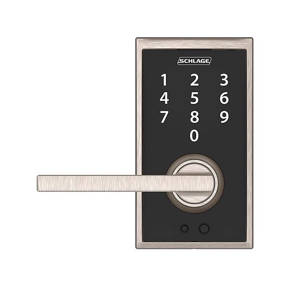 Schlage - FE695VCEN619LAT - Satin Nickel Steel Touchscreen Lever