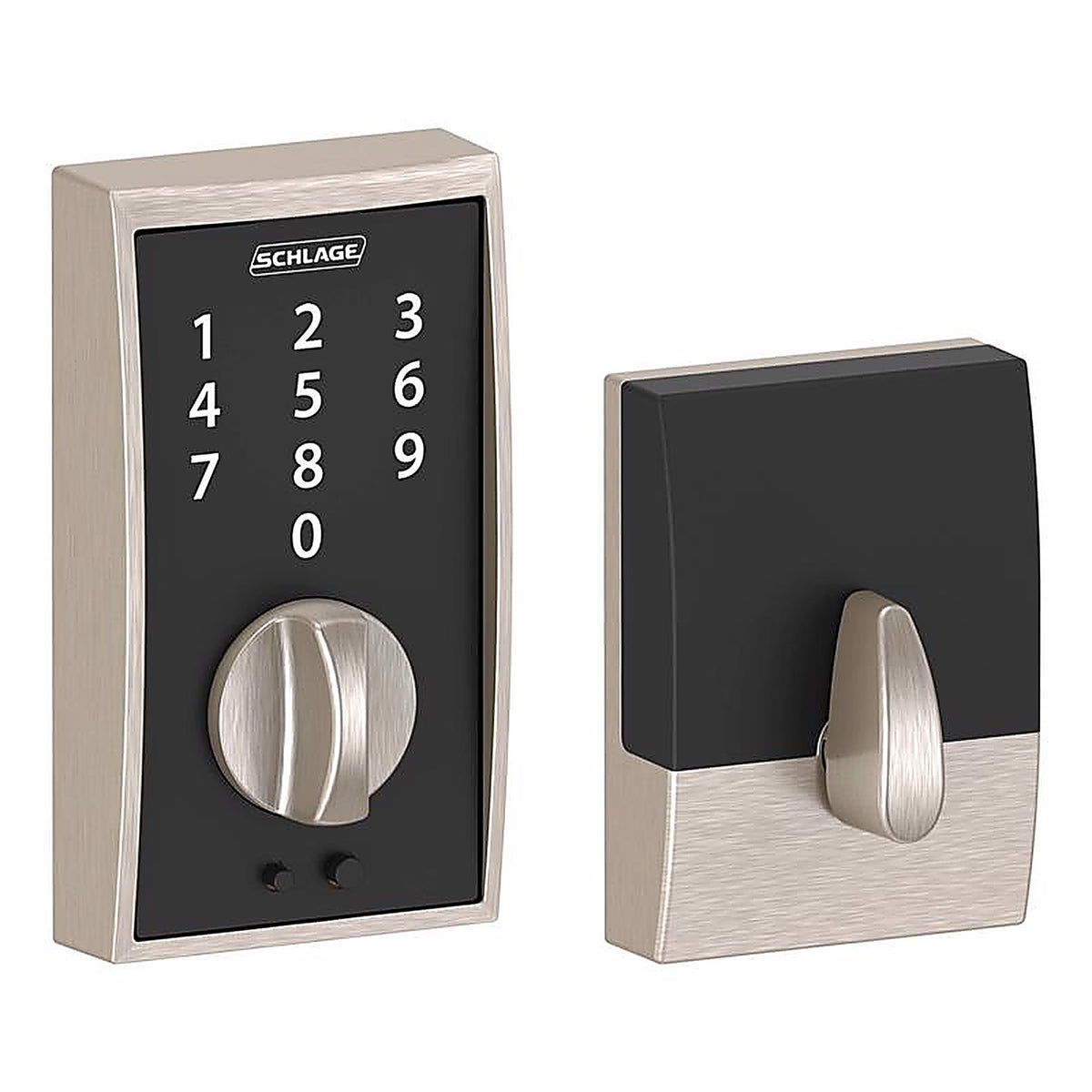 Schlage - BE375VCEN619 - Satin Nickel Steel Touch Deadbolt