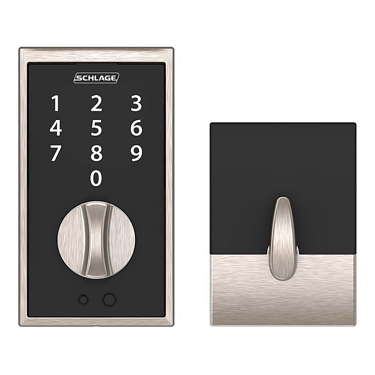 Schlage - BE375VCEN619 - Satin Nickel Steel Touch Deadbolt