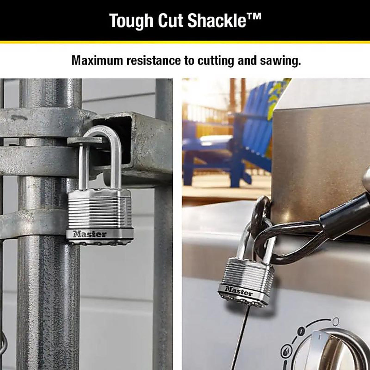 Master Lock - M1XQCCSEN - Magnum 1-3/4 In. W Stainless Steel Ball Bearing Locking Weather-Resistant Padlock
