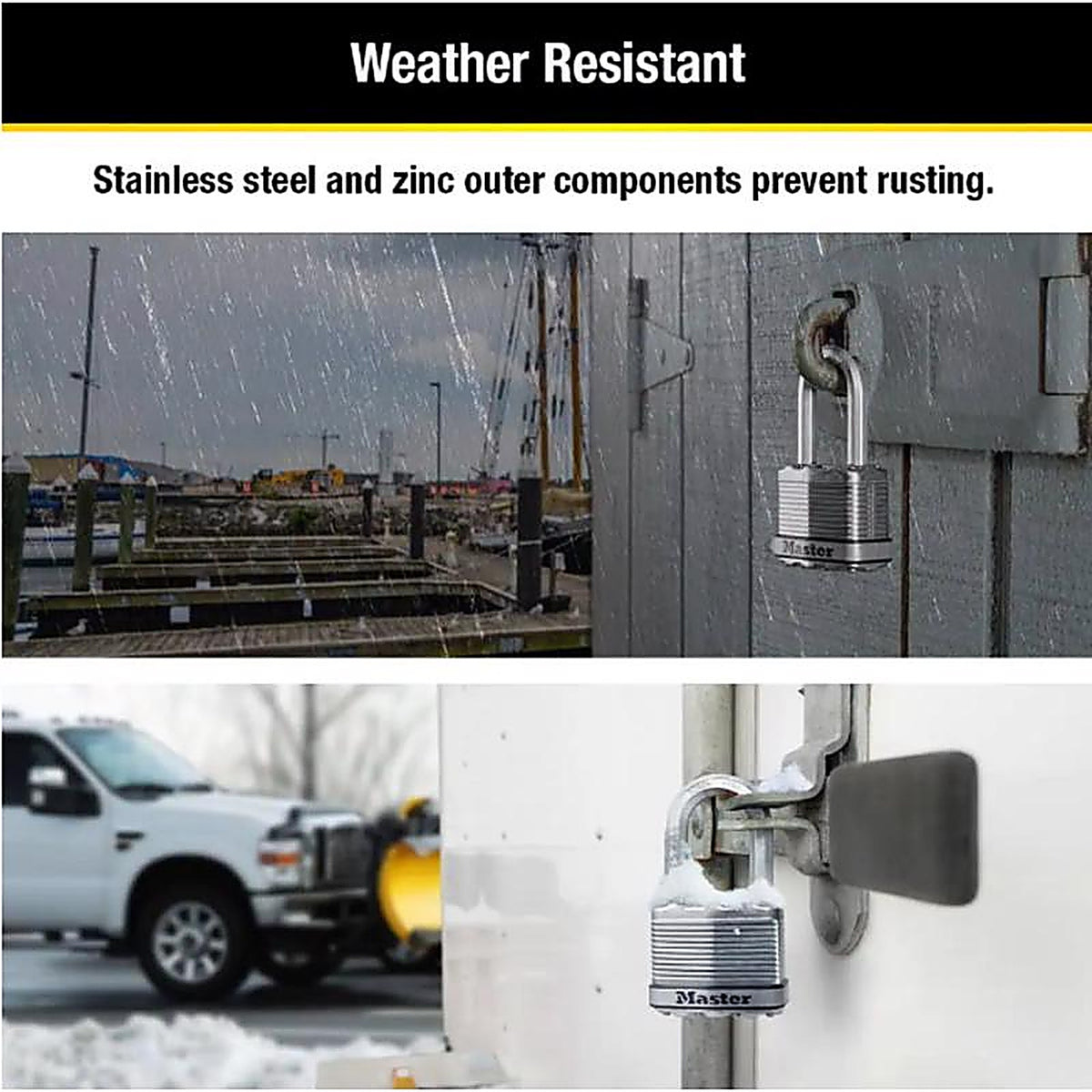 Master Lock - M1XQCCSEN - Magnum 1-3/4 In. W Stainless Steel Ball Bearing Locking Weather-Resistant Padlock
