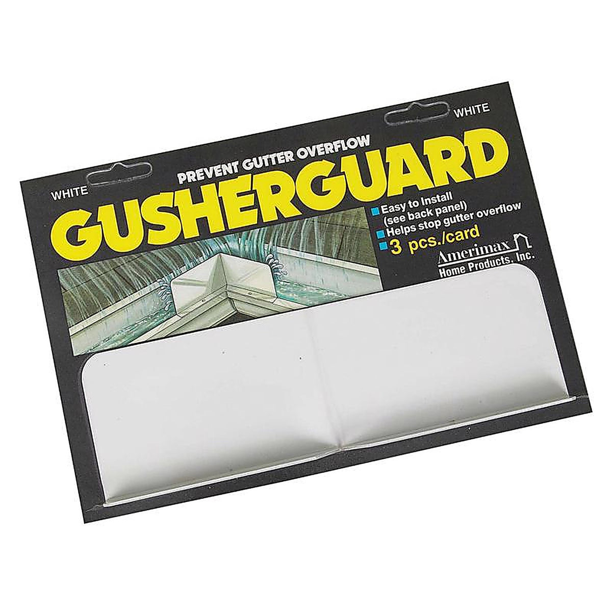 Amerimax - 25074HP - 3 In. H X 0.5 In. W X 9 In. L White Aluminum K Gusher Guard
