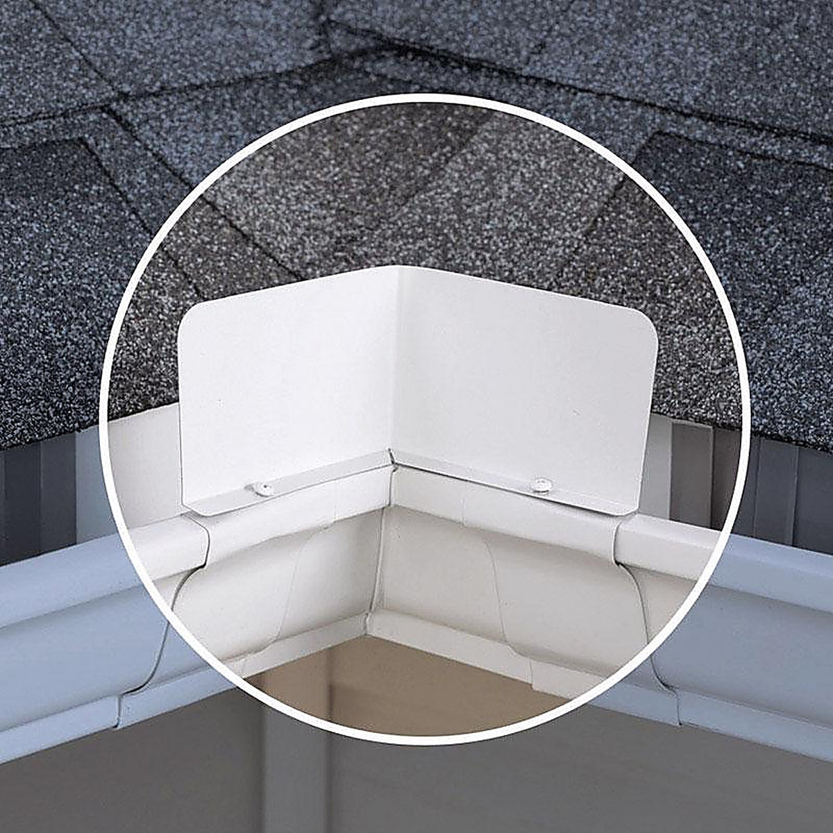 Amerimax - 25074HP - 3 In. H X 0.5 In. W X 9 In. L White Aluminum K Gusher Guard