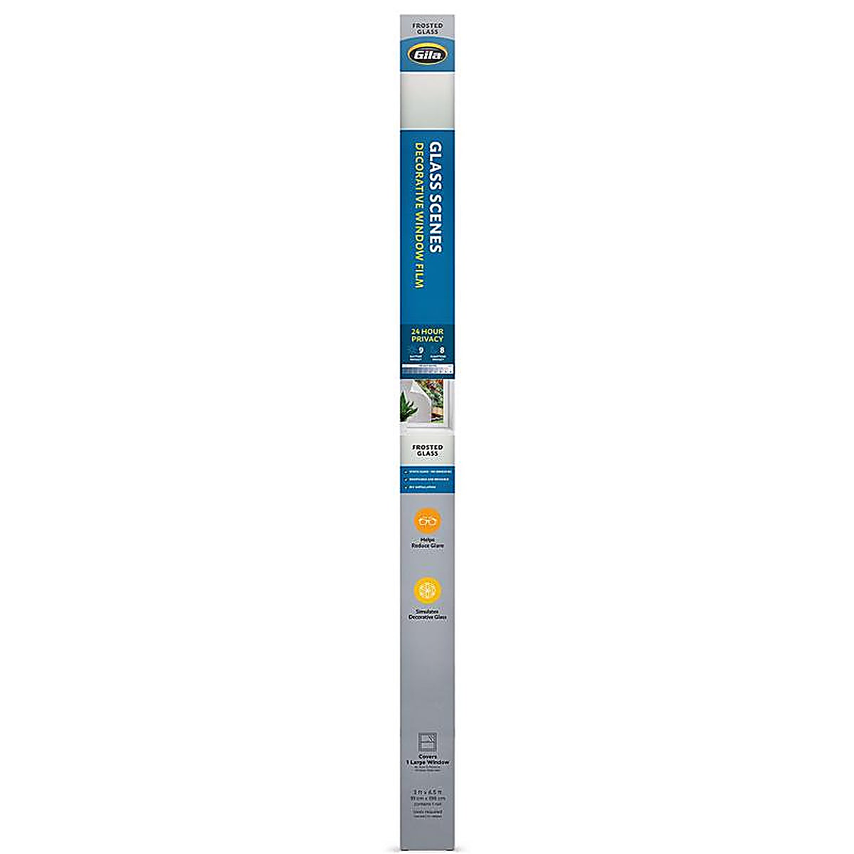 Gila 50165292 Privacy Control Clear Autumn Frost Indoor Window Film 36 in. W x 78 in. L