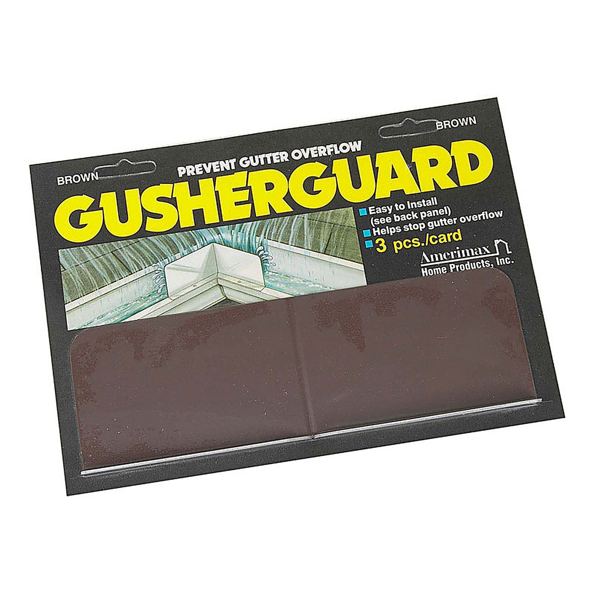 Amerimax - 2507419HP - 3 In. H X 0.5 In. W X 9 In. L Brown Aluminum K Gusher Guard
