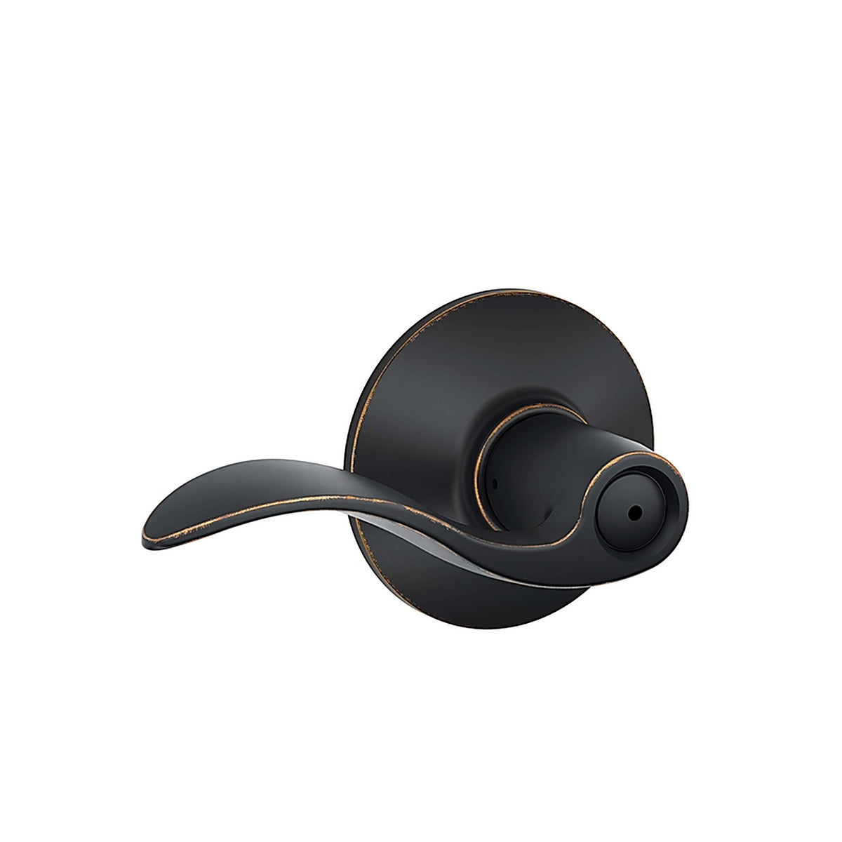 Schlage - F40ACC716 - Accent Aged Bronze Privacy Lever Right or Left Handed