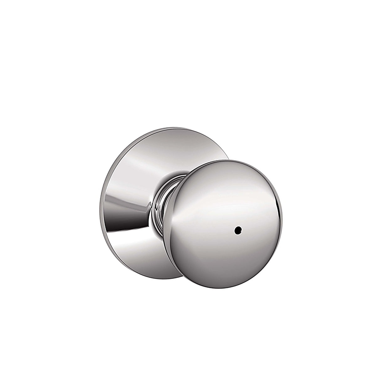 Schlage - F40PLY625 - Plymouth Bright Chrome Privacy Knob Right or Left Handed